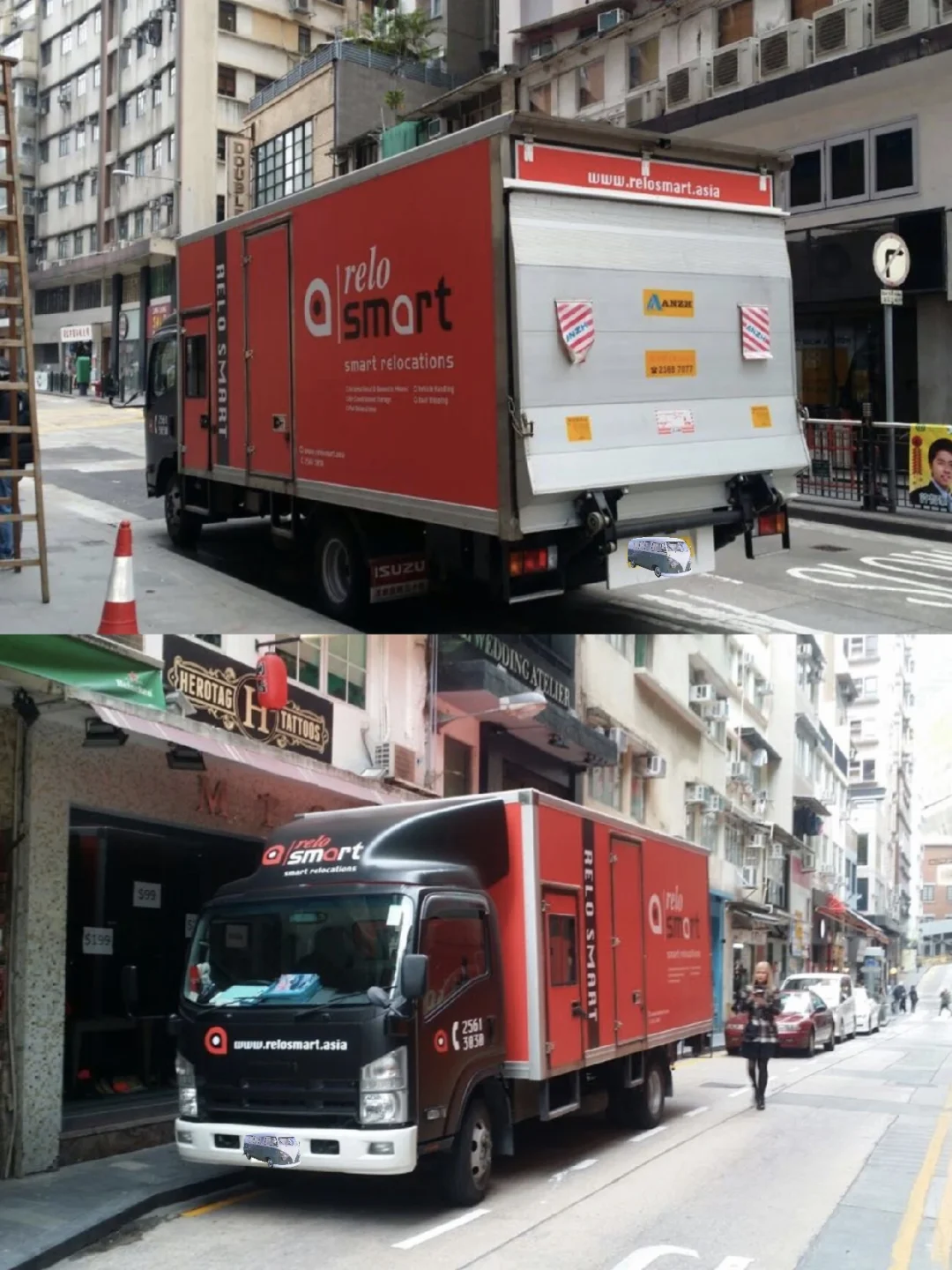 ReloSmart 红色品牌车队穿行香港街区